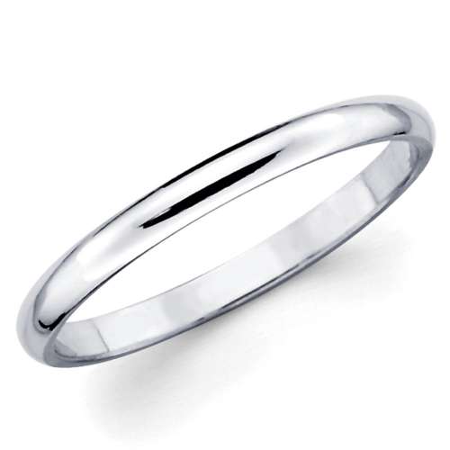 Solid 14K White Gold 2mm 3mm 4mm 5mm 6mm Comfort Fit Men Women Wedding Band Ring black friday deal